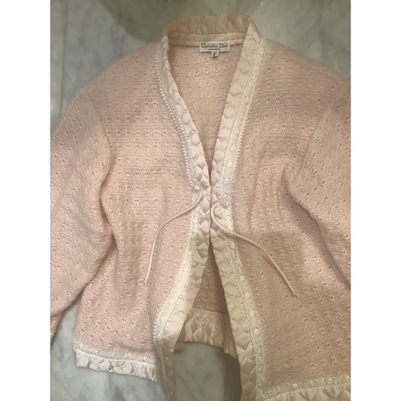 Vintage Christian Dior at Nieman Marcus Short Coat, Jacket, Cardigan Wool Pink. - Picture 3 of 3